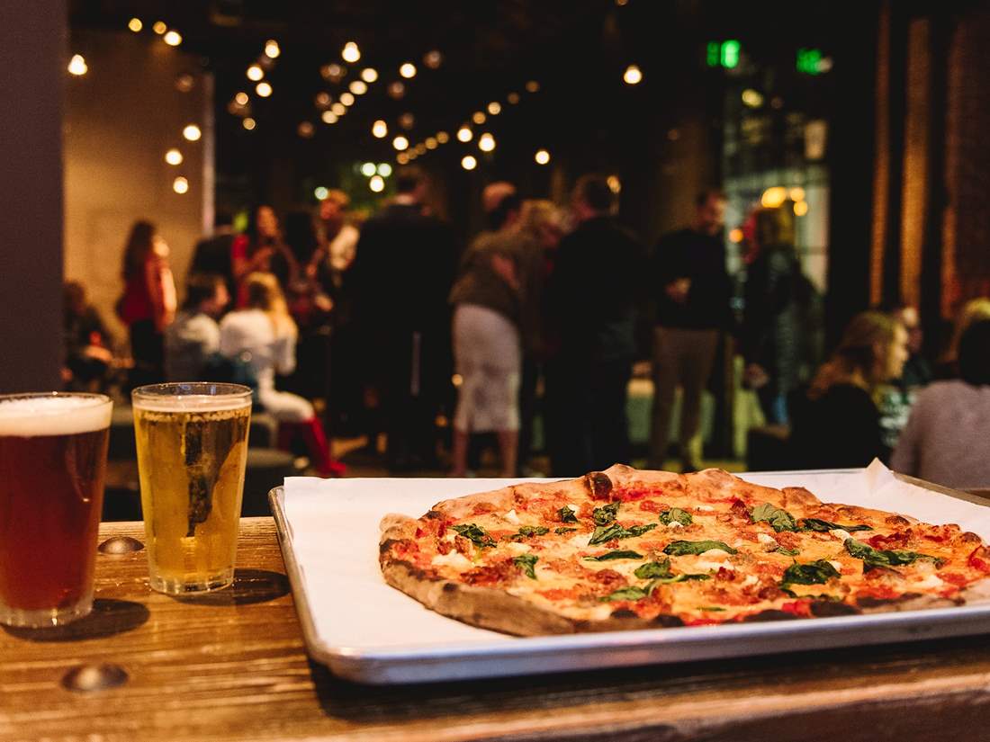 Gathering With Friends and a Pizza