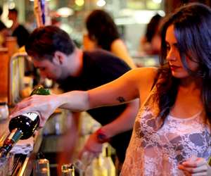 bartender pouring a drink